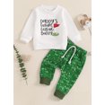 thumbnail image 2 of Suealasg Little Boy Golf Outfits Toddler Boy 2Pcs Fall Clothes 6M 1T 2T 3T 4T Long Sleeve Crew Neck Golf Letter Print Sweatshirt Long Pants Sets, 2 of 8