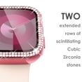 thumbnail image 5 of Dwitch 41mm Case Compatible with Apple Watch 41mm Series 9/8/7 Case with Screen Protector, Shockproof Bling Diamond Overall Hard Rugged Protective Case,Pink, 5 of 5