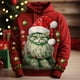 thumbnail image 1 of Sudaderas con capucha navideñas para hombre, sudadera de manga larga con estampado de animales navideños, ropa de otoño e invierno para hombre, Tops informales de moda para vacaciones, 1 of 4