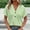 Mint Green, variant on Olyvenn Summer Tops for Women Trendy 2025 Short Sleeve V Neck Eyelet Shirts Dressy Casual Loose Ladies Blouses Going Out Army Green XXXXL