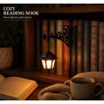 thumbnail image 5 of Library Lantern Bookshelf Lighting, Vintage Wooden Bookcase Lamp with Warm LED Glow, Reading Nook Decor for Home Office Desk, 5 of 6