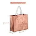 thumbnail image 2 of Uxcell Reusable Gift Bags, Rose Gold Tote Glossy Grocery Shopping Bag with Handles for Wedding Pack of 60, 2 of 5