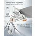thumbnail image 2 of Foldable Iron Board with 4 Layered Cover and Pad Height Adjustable up to 35 Inches Iron Rest, Hook Steel X-Legs Dove Gray, 2 of 5
