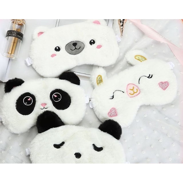Piezas Antifaz para Dormir, Antifaz para Dormir para niños, Antifaz para Dormir de Felpa 3D, antifaz para Dormir de Dibujos Animados Lindo y Divertido, antifaz para Dormir Nocturno para niños y Adulto