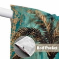 thumbnail image 2 of Boho Coastal Beach Kitchen Window Curtains, Swag Curtains Valance for Bedroom Living Room Bathroom, Summer Ocean Tropical Tree Flower Rod Pocket Window Treatment Curtain Block Drapes 2 Panels 28"x36", 2 of 9