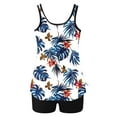 thumbnail image 5 of FDGIU ‌2025 Trendy Women's Floral Tankini Swimwear Set, Modest Athletic Bathing Suit with Shorts, Tummy Control Two Piece Swimsuits for Beach & Pool;High Waisted Swimsuit, 5 of 6