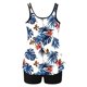 thumbnail image 5 of Trajes de baño tankini para mujer Trajes de baño de dos piezas con espalda de tiras y estampado conservador para mujer Traje de baño de dos piezas para mujer, 5 of 6