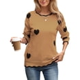 thumbnail image 2 of Fall Sweaters for Women 2026 Scalloped Crewneck Pullover Sweaters Lightweight Heart Knit Sweater Tops Shermie, 2 of 9