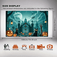 thumbnail image 3 of Black Cat Halloween Banner Spooky Graveyard Gothic Gate Decor for Outdoor Events Holiday Parties Night Celebrations, 3 of 9