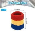 thumbnail image 2 of Uxcell Wrist Sweatbands Sports Wrist Bands for Men & Women Athletic Absorbent for Basketball Football Tennis Soccer Running Cream Red, Yellow, Blue, 2 of 6