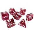 thumbnail image 5 of Dados de poliedro acrílicos transparentes con purpurina, juego de 7 granos, dados para correr de colores, 5 of 5