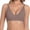 Gray, variant on Breathable Nylon Spandex Wireless Bra Women's Light Support Seamless Underwire Free Bra 3 Row Hook and Eye Closure Machine Washable,Brown,38