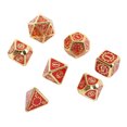 thumbnail image 4 of Dados para juegos de rol, 7 piezas, dados poliédricos con patrón de engranajes metálicos, dados de metal elaborados con cuidado, 4 of 14