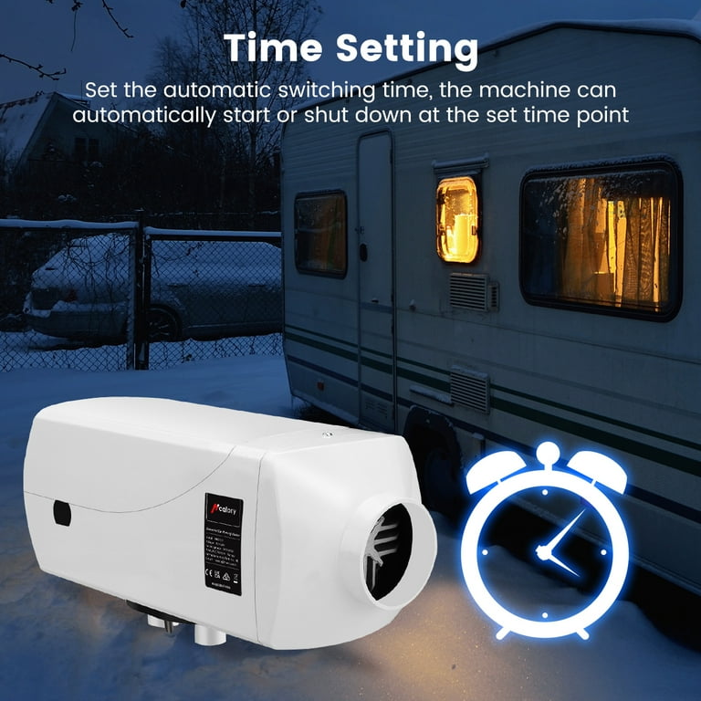 Hcalory Diesel Air Heater, 5-8KW 12V Aluminum White Adjustable Muffler  Parking Diesel Heater with LCD Switch for Motorhome Boat RV Trucks Car Bus  - Walmart.com