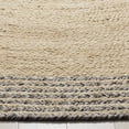 thumbnail image 2 of CPDD Cape Cod Collection CAP204C Handmade Braided Jute CPDD , 3' x 3' Round, Ivory / Steel Grey Ivory / Steel Grey 3 ft x 3 ft Round, 2 of 4