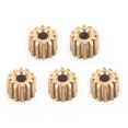thumbnail image 1 of 5Pcs 12T Brass Pinion Gear Motor Gear for D12 D42 1/10 RC Car Upgrade Parts Spare Accessories, 1 of 5
