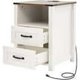 thumbnail image 4 of Nightstand with Charging Station, Sturdy Bedside Table with Storage Drawers & Shelf, End Table with USB Ports & Outlets, Night Stand for Bedroom, 4 of 14