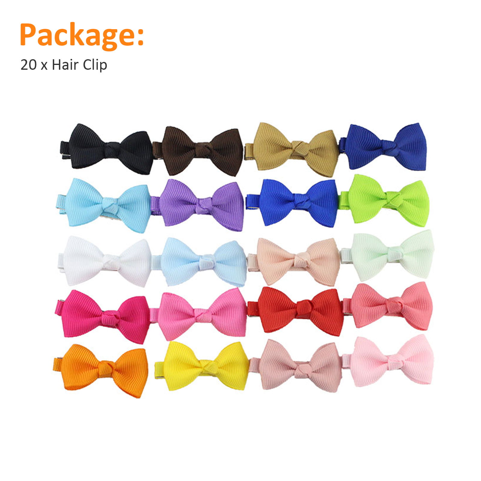 40PCS 3 Inch Hair Bows for Girls Grosgrain Ribbon Toddler Hair Accessories with Alligator Clip Bow for Toddler Girls Baby Kids Teens 