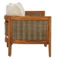 thumbnail image 4 of SAFAVIEH Theo Acacia Wood Outdoor Sofa, Natural/Taupe, 4 of 11