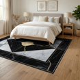 thumbnail image 3 of ODIKA Abstract Marble Symmetrical Border Motif Contemporary Elegance Foldable Easy Care for Queen Size Bedroom, Under Bed, Master, 3 of 7