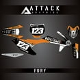 thumbnail image 3 of Attack Graphics Custom Fury Complete Bike Graphics Kit for KTM 150 SX 2018, 3 of 3