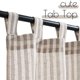 thumbnail image 2 of Cortinas de cocina Jinchan de lino con lengüeta, 90 cm de largo, color topo, 2 paneles, 2 of 9