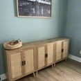 thumbnail image 4 of Tolead Wood Rattan Cabinet,Entryway Cabinet, Modern Sideboard for Living Room, Natural, 4 of 10