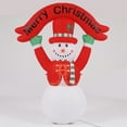 thumbnail image 1 of 8Ft Snowman Inflatable with Flashing Disco LED Lights, 1 of 6