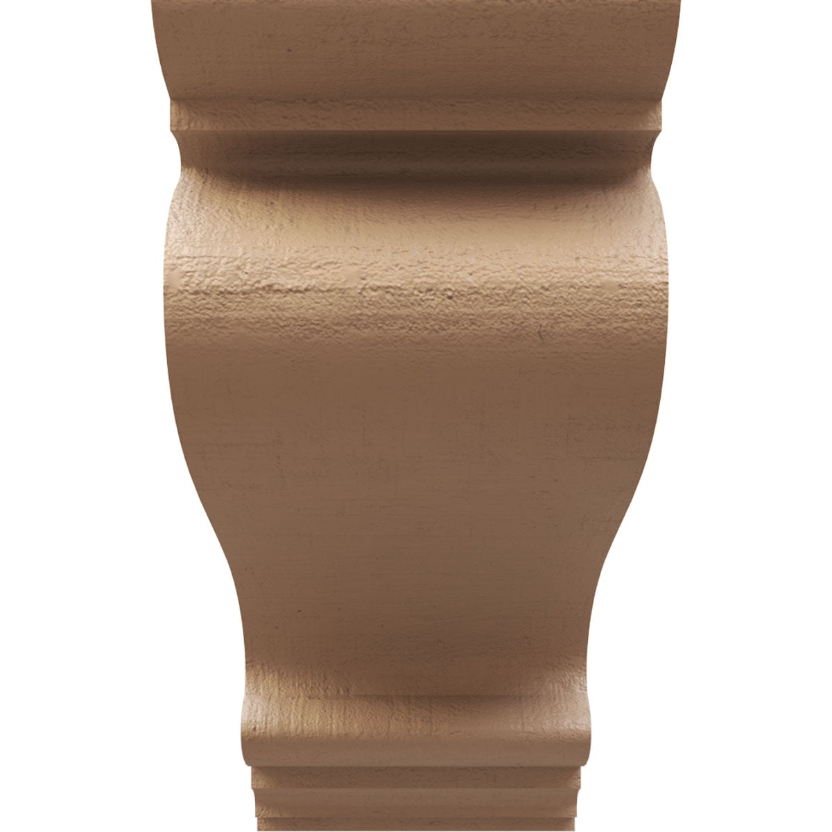 9"W x 27"D x 18"H Classic Scroll Rough Cedar Woodgrain TimberThane Corbel, Primed Tan