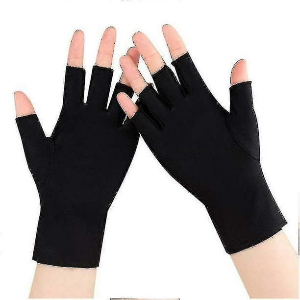 Uv Protection Fingerless Gloves Lightweight Stretchy Sun-proof Fingerless Gloves For Outdoor Sports