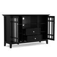 thumbnail image 4 of Simpli Home Bedford 53 inch Wide Solid Wood Tall TV Stand in Black For TVs up to 60 inches, 4 of 14