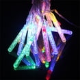 thumbnail image 4 of Solar Meteor Shower Rain Lights, Solar Powered Waterproof Snow Falling Raindrop Icicle Cascading Decoration Lights,20 Tube 360 LEDs Outdoor Christmas String Light, for Party Garden Home(Multi Color), 4 of 8