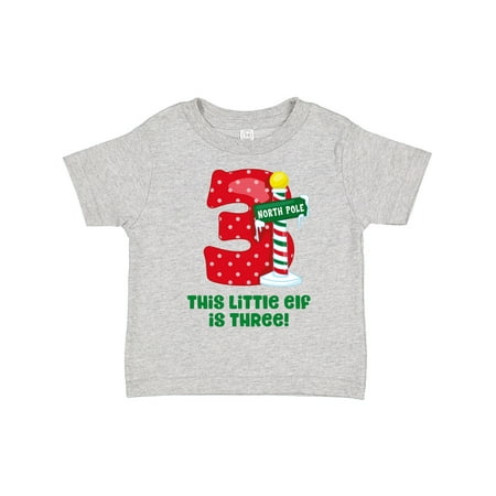 

Inktastic Little Elf 3rd Birthday Gift Toddler Boy or Toddler Girl T-Shirt