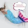 thumbnail image 6 of Catalonia Mermaid Tail Blanket, Ultra Soft Cozy Fleece Fish Tail Snuggly Blanket, Gift for Girls, Kids, Toddlers, Teens, 6 of 7