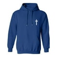 thumbnail image 4 of Christian Hoodies for Men Drawstring Faith Jesus Graphic Long Sleeve Pullover Tops Fall Winter Warm Sweatshirts with Pockets Blue S, 4 of 4