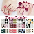 thumbnail image 2 of HHBEAUTY Waterproof Toenail Stickers for Women Nail Art Wraps Toe Nail Stickers Nail Wraps for Toes Nail Polish Strips Stick On Nails Polish Stickers for Toenails Gel Nail Strips Color Strips, 2 of 3