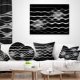 thumbnail image 4 of Designart White Waves Fractal Pattern - Abstract Throw Pillow - 12x20, 4 of 5