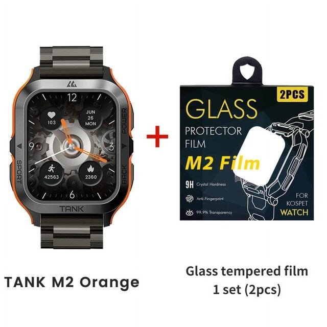 Smartwatch Kospet Tank M2S Esportivo Laranja+Película