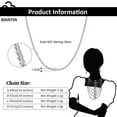 thumbnail image 5 of Rinntin 925 Sterling Silver Italian Handmade 1.2mm Chopin Chain Necklace for Women Fashion Simple Basic Neck Chain Jewelry SC53, 5 of 6