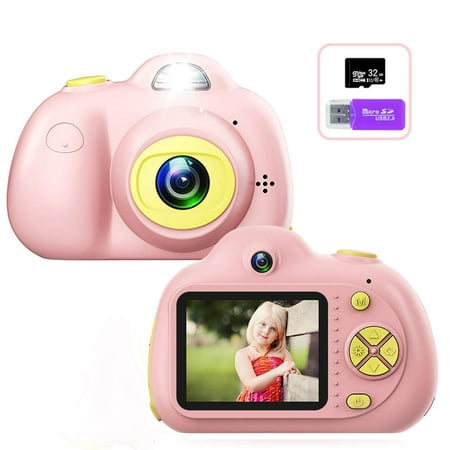 Kids Toys Camera for Girls Boys，8MP Front and Back Camera 1080P HD Video Recorder Digital Camera for Children Girls Boys Gifts---Blue(16G TF Card Included),