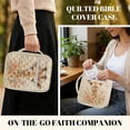 thumbnail image 5 of Xixirimido Bible Cover Case Large Bible Cover with Handle Quilted Bible Carrying Case Bag with Bookmarks Bible Study Supplies Accessories, Giraffe Floral Beige, 5 of 7