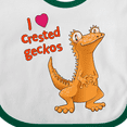 thumbnail image 4 of Inktastic I Love Crested Geckos Boys or Girls Baby Bib, 4 of 4