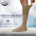 thumbnail image 6 of Diamond Star Men’s Tube Socks – Premium Cushioned Cotton Over the Calf Athletic Knee High Socks (Khaki - 6 Pairs 31 inches Big & Tall Over The Calf Socks fit size 13-16), 6 of 7