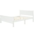 thumbnail image 4 of Gewnee Full Size Wood Platfrom Bed with Headboard and Footboard for Kids and Adults,White, 4 of 7