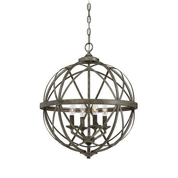 Open Box Millennium Lighting 2284 Lakewood 4 Light 20" Wide Foyer Pendant - Silver