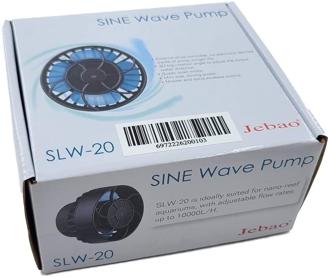Jebao SLW-20 Wave Maker Flow Pump with Controller for Marine Reef Aquarium, 2641 GPH