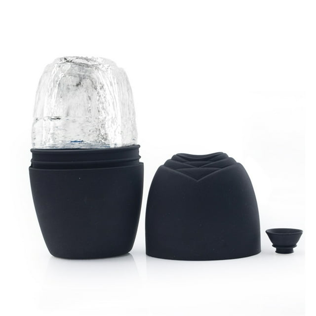 Vogacara Molde de cubitos de hielo para la cara, línea fina, hinchamiento de ojos, bola de glaseado Facial, molde rodante, masajeador de contorno Tratamientos faciales Negro Vogacara CE013468-06