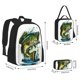 thumbnail image 2 of Balery Big bass fish Mochila escolar 3 en 1 para niños: mochila resistente con lonchera térmica y estuche para lápices. Mochila escolar para niños y niñas., 2 of 7