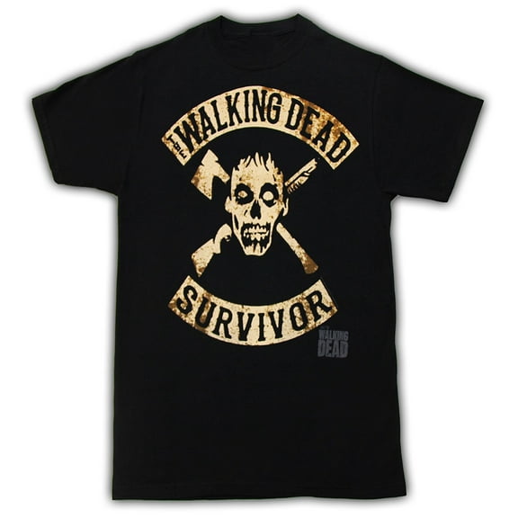 The Survivor Mens Black Tee Multi-Colored