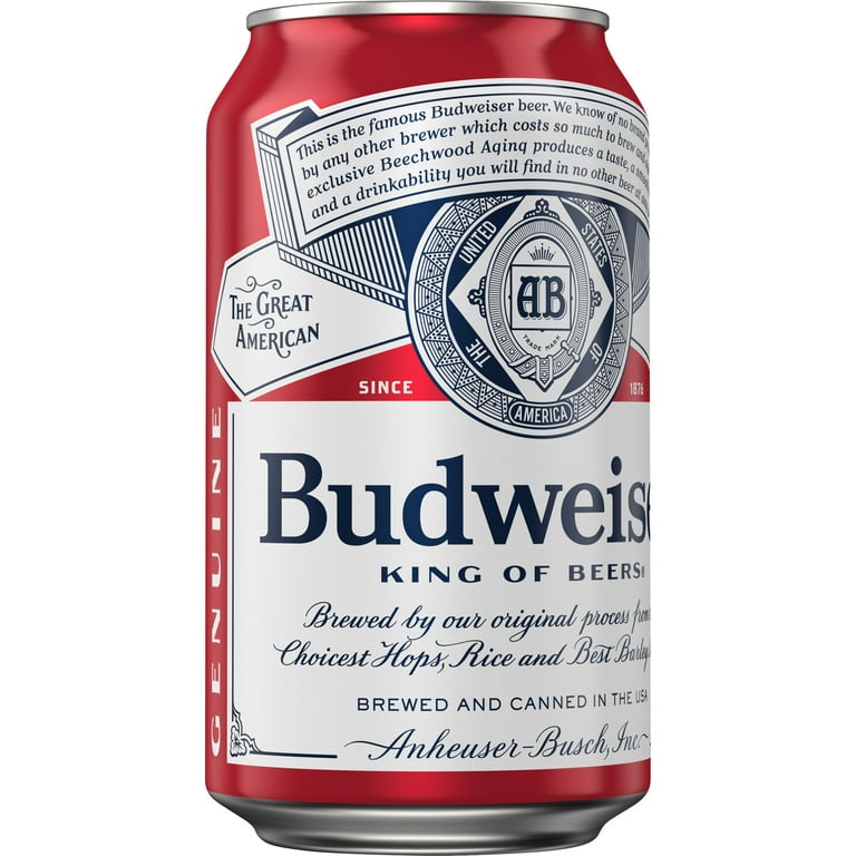 Budweiser Beer 12 Pack Beer 12 fl oz Aluminum Cans 5.0 ABV Domestic Lager
